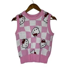 Hello Kitty Pink Sanrio Pull Over Sweater Vest Size XS Women’s